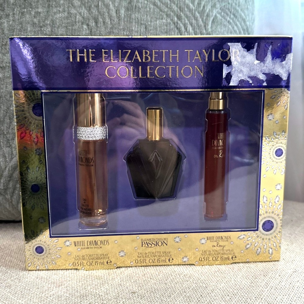 NEW Elizabeth Taylor White Diamonds Passion‎ Rouge Eau De Toilet Perfume 3 Set